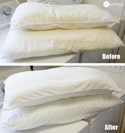 Tõhus viis, kuidas saada valge voodipesu ja padjad