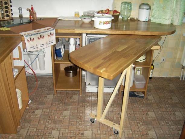 Fotol - väljatõmmatav laud väikeses köögis