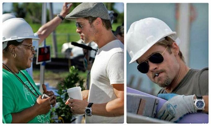 Brad Pitt võttis aktiivselt osa ehitustööde korralduse kohta inimestele orkaan.