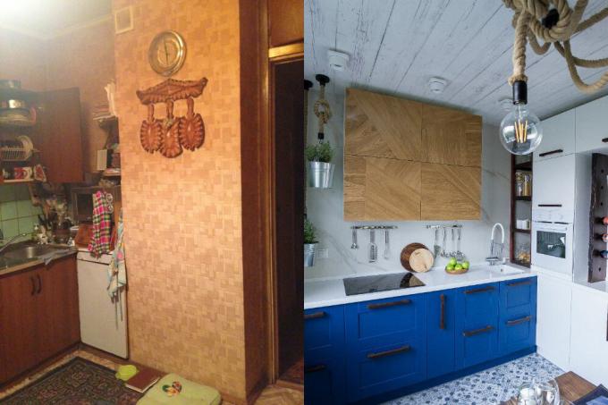 Köök enne ja pärast remonti