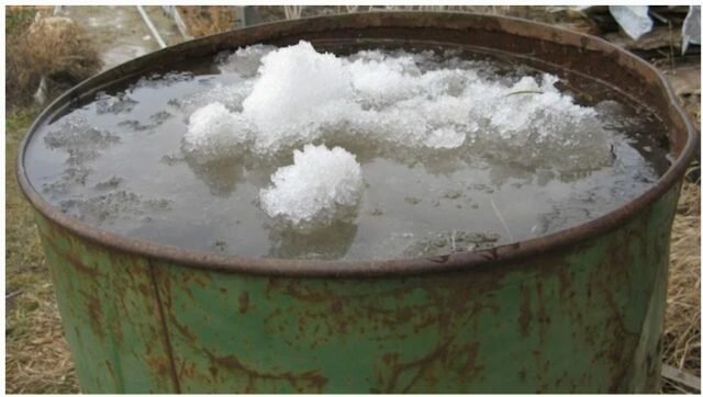 Kuidas lahkuda barrel talvel ilma vee äravooluks, et nad ei purune