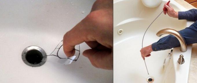 Kasutage spiraal samuti kaabel puhastamiseks sanitaartehnika (pildil paremal).
