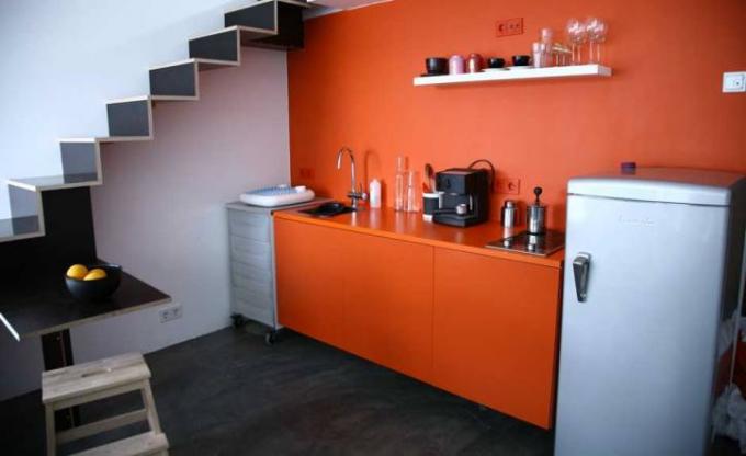 Oranž köök (42 fotot): video juhendamine