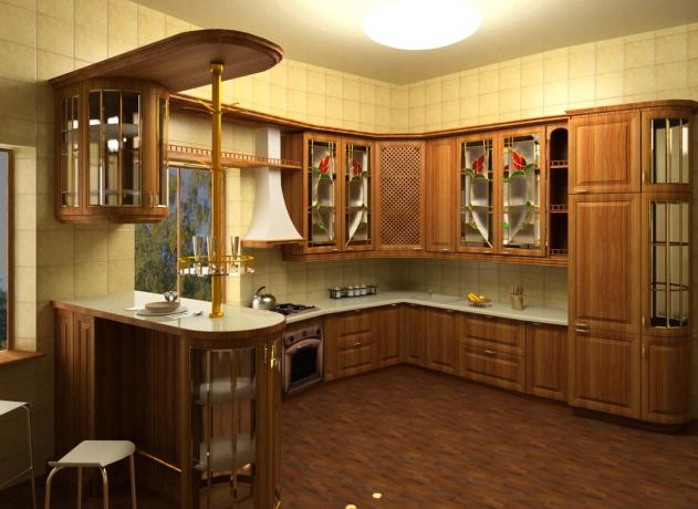 Luksuslik vitraažustega köögikomplekt